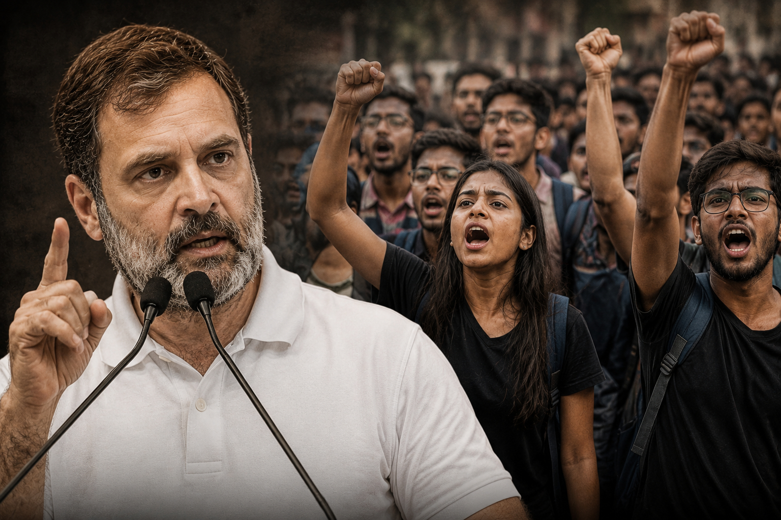 ‘ছাত্ররা সন্ত্রাসবাদী নয়, দেশের ভবিষ্যৎ’: কেন্দ্রকে রাহুলের তোপ