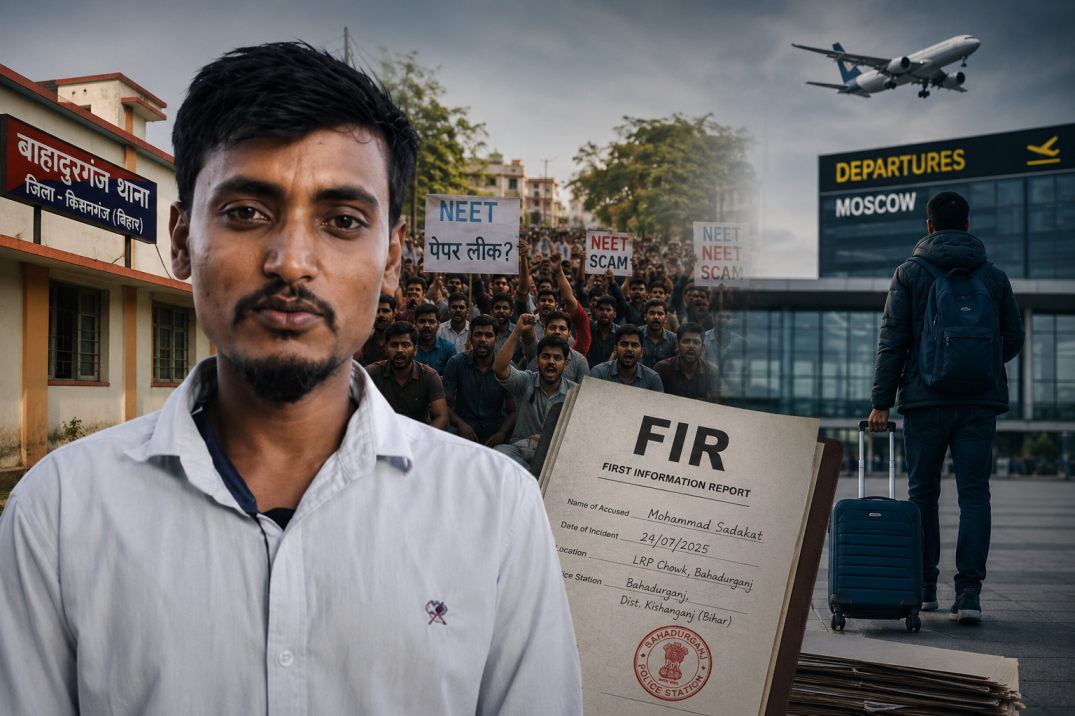 রাশিয়ায় থেকেও বিহারে নীট বিক্ষোভ মামলার আসামি! ভাইরাল ভিডিও ঘিরে বিতর্ক