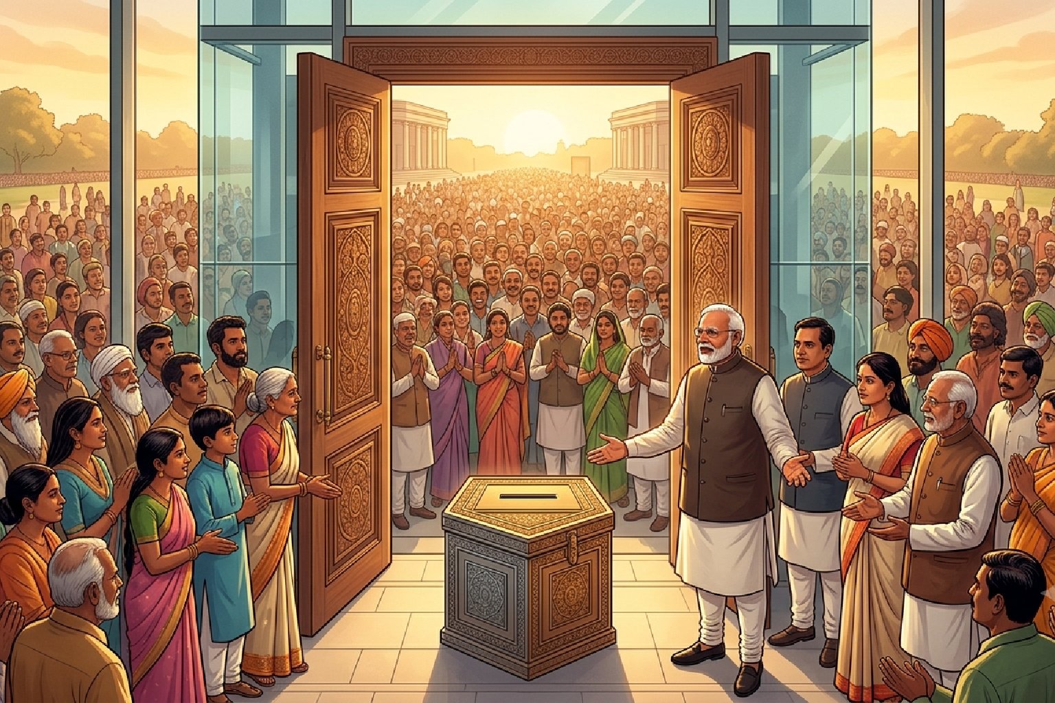 ১০০ দিনের হিসাব, দরজায় বিজেপি