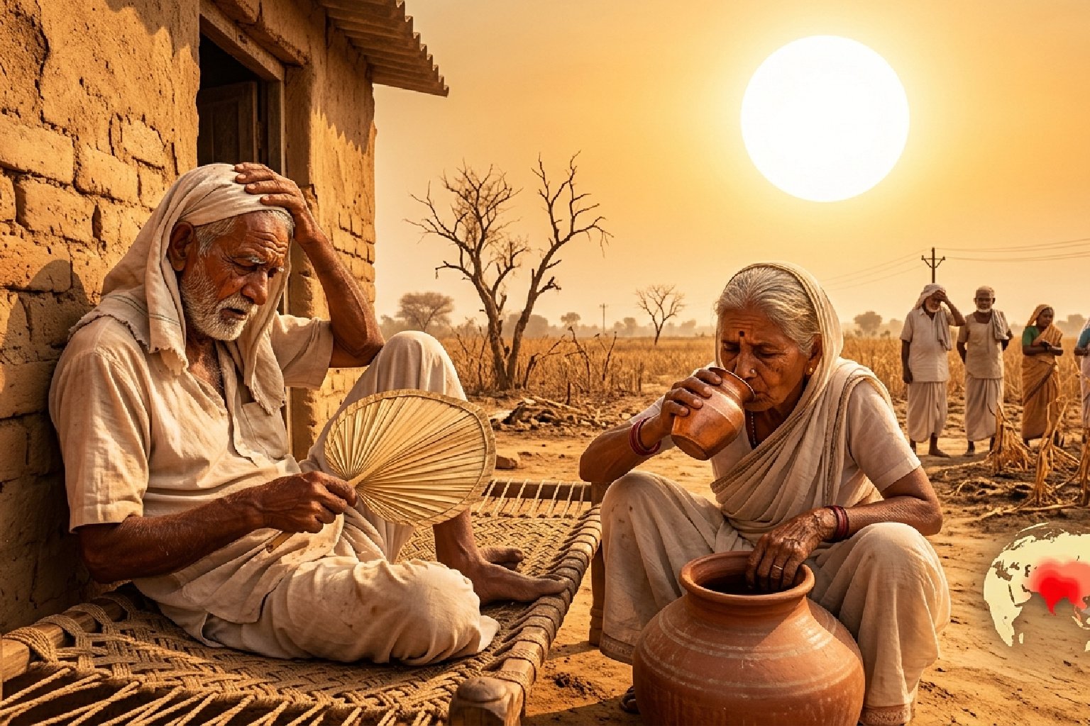 ৩° গরমে প্রবীণদের মহাবিপদ