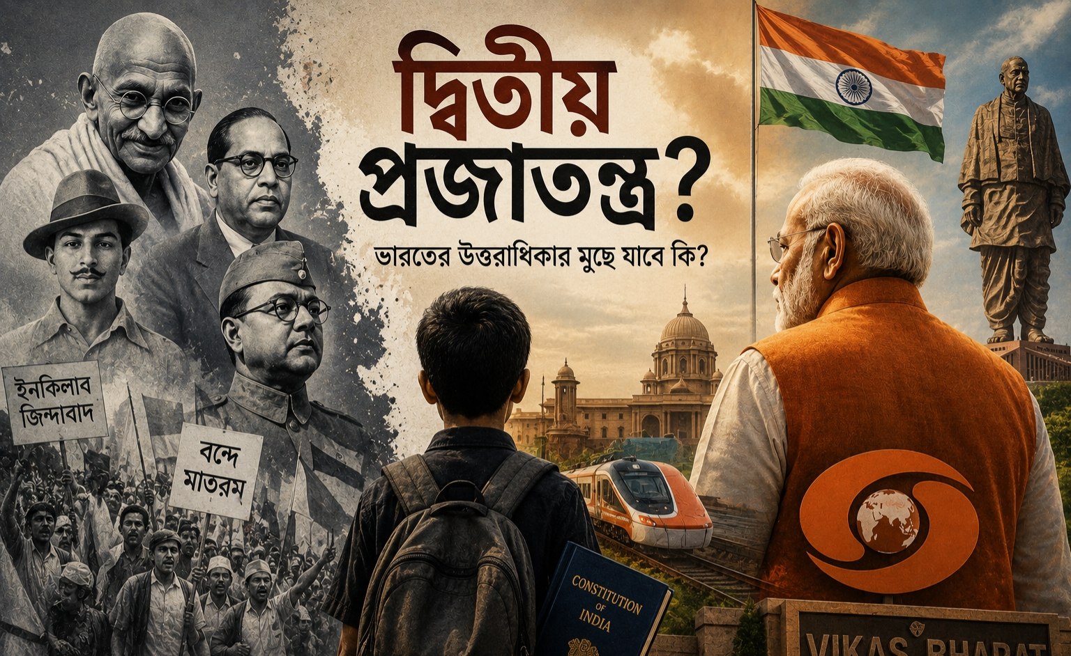 মোদীর ‘দ্বিতীয় প্রজাতন্ত্র’ কি ভারতের স্বাধীনতা আন্দোলনের উত্তরাধিকার মুছে দিতে পারবে?
