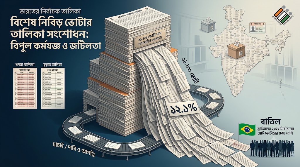 এসআইআরে বাদ ১১ কোটি ৮৩ লক্ষ নাম