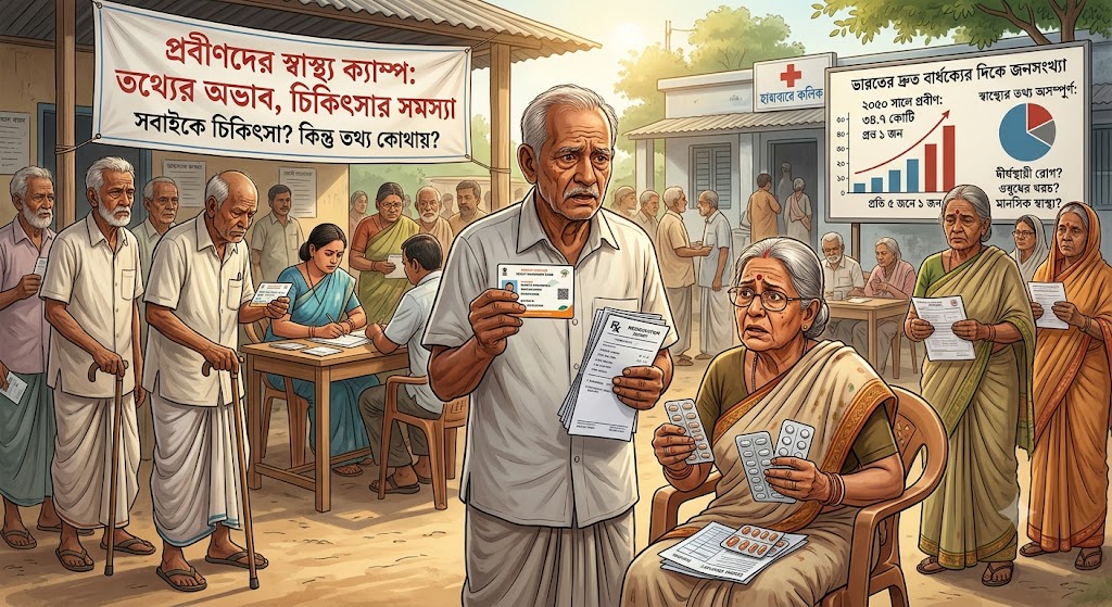 বার্ধক্যের পথে ভারত, অথচ প্রবীণদের স্বাস্থ্য সম্পর্কে তথ্য এখনও অসম্পূর্ণ