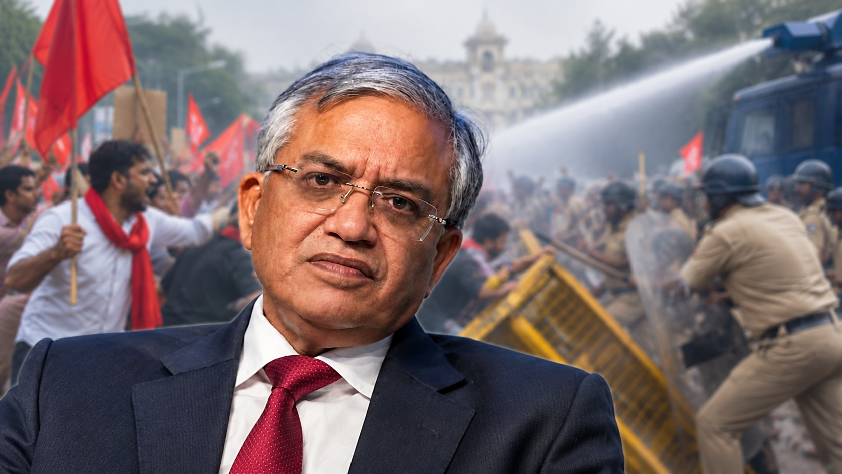 জ্ঞানেশের পদত্যাগের দাবিতে পাটনায় সংঘর্ষ, বিক্ষোভ ঠেকাতে জলকামান