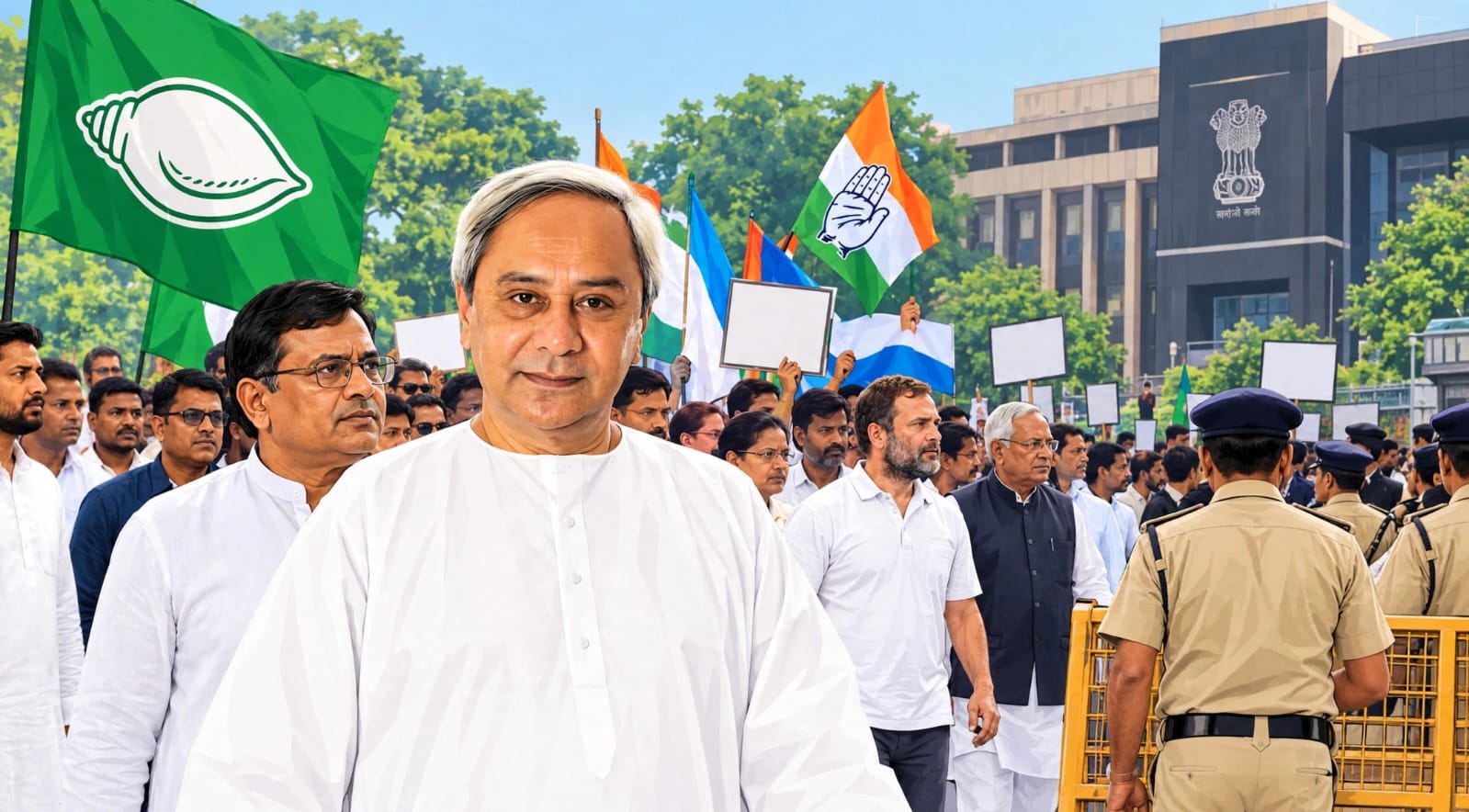 বিজেপির বিরুদ্ধে সুর চড়াল বিজেডি, সিইসির পদত্যাগ চেয়ে বিরোধী মিছিলে নবীনের দল