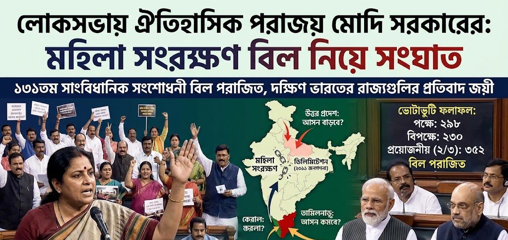 এই প্রথম সংসদে হার মোদী সরকারের