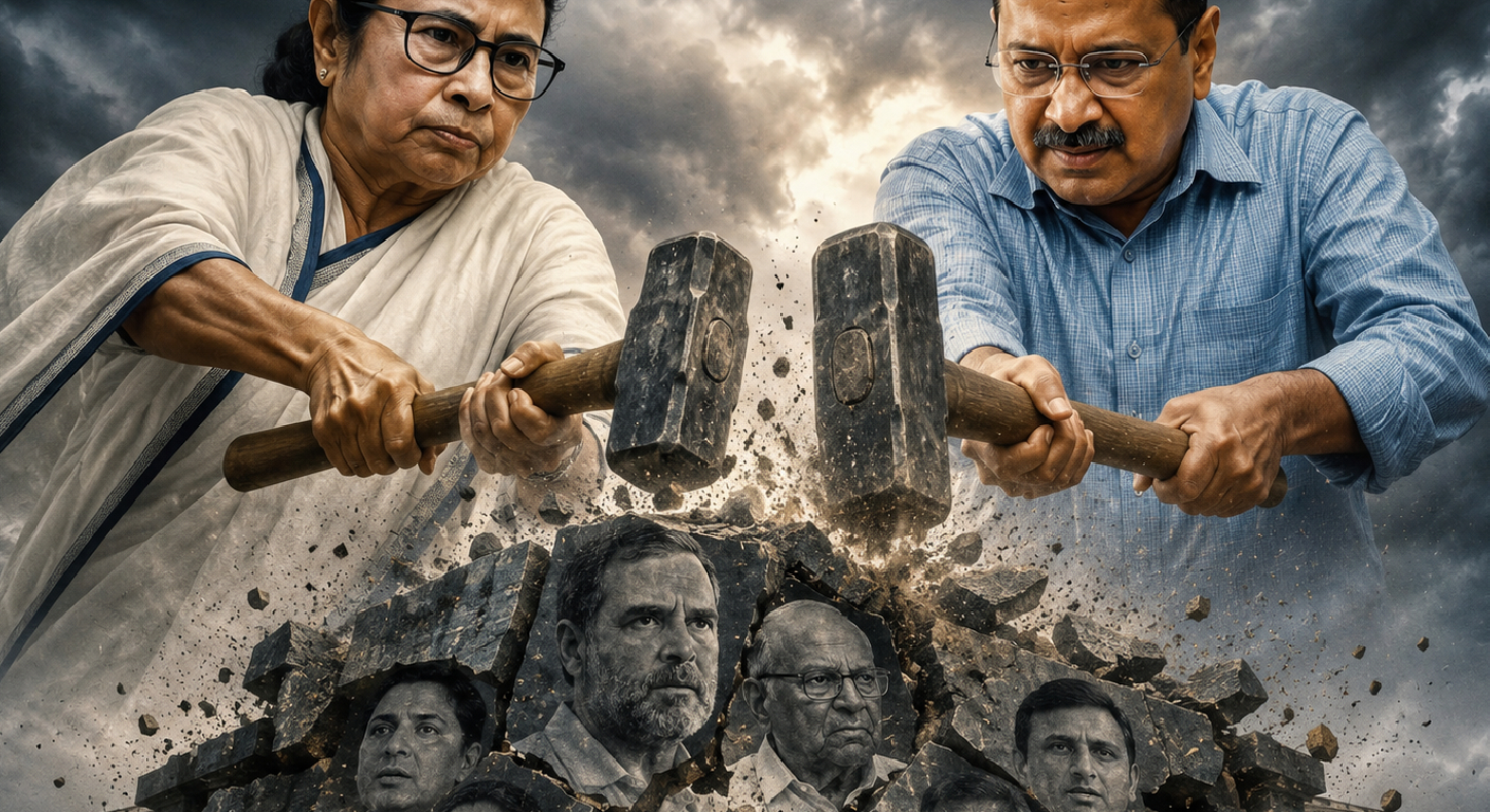 ইন্ডিয়া জোটের দুই ‘ধ্বংসকারী’: মমতা বন্দ্যোপাধ্যায় ও অরবিন্দ কেজরিওয়াল?