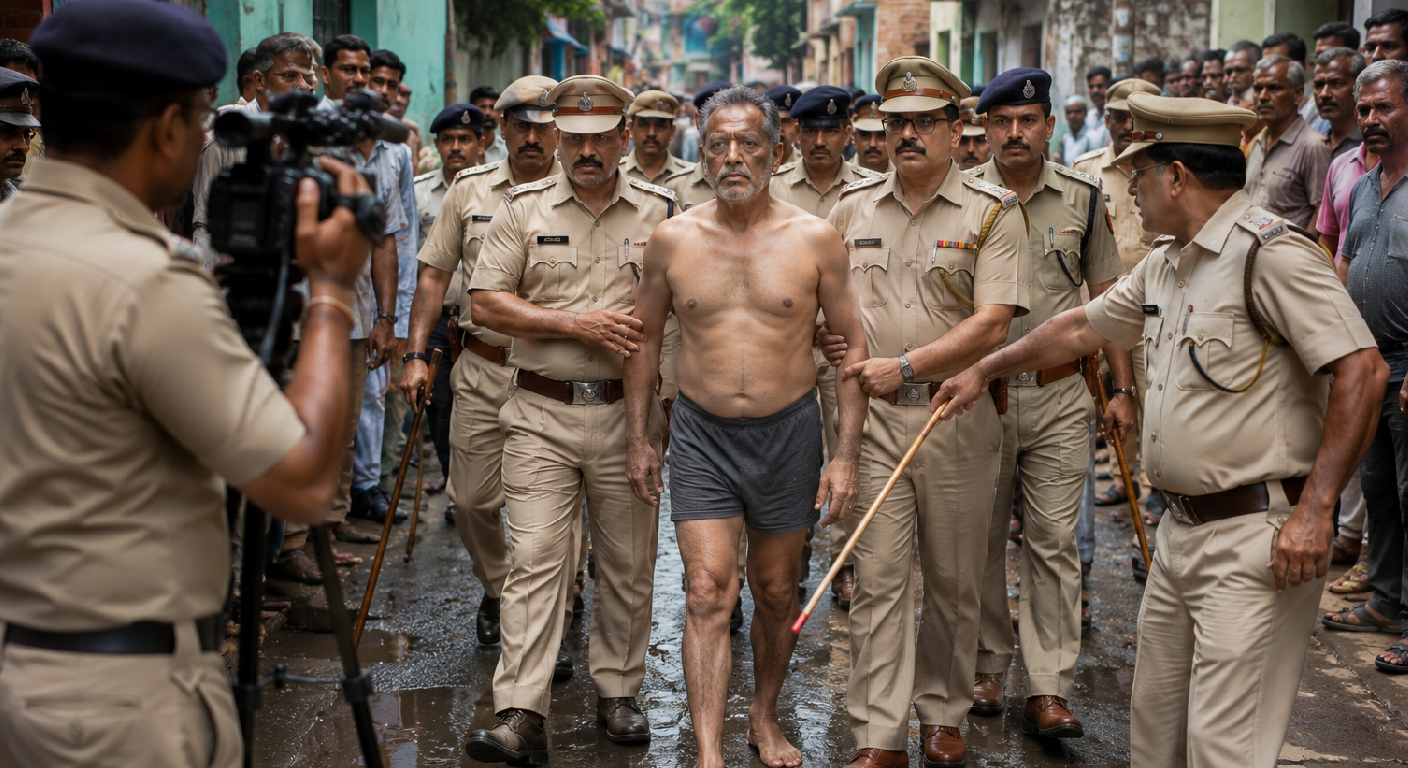 ফলতায় ‘হাফ প‍্যান্ট পরিয়ে ঘোরানো হল জাহাঙ্গির খানকে, পুলিশের পুনর্নির্মাণে নতুন প্রশ্ন