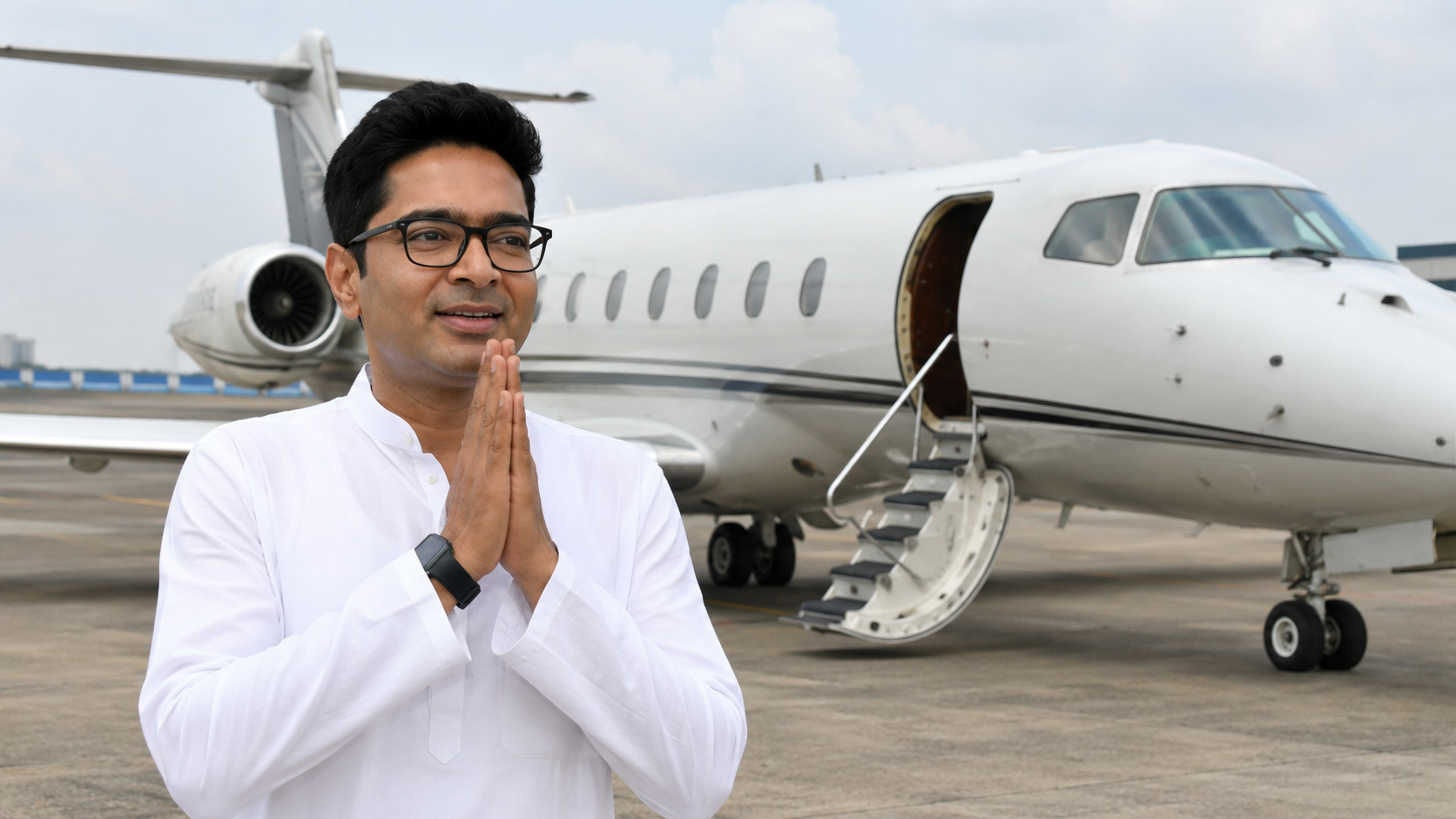 আকাশপথে অভিষেক, মাটিতে বিতর্ক