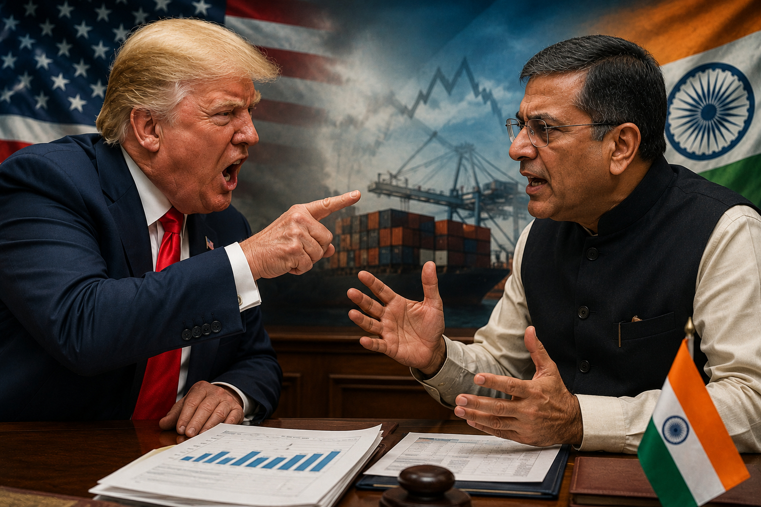 ভারতের শুল্ক নিয়ে ক্ষুব্ধ ট্রাম্প! বাণিজ্যমন্ত্রীর সঙ্গে তীব্র বাগ্‌বিতণ্ডার দাবি