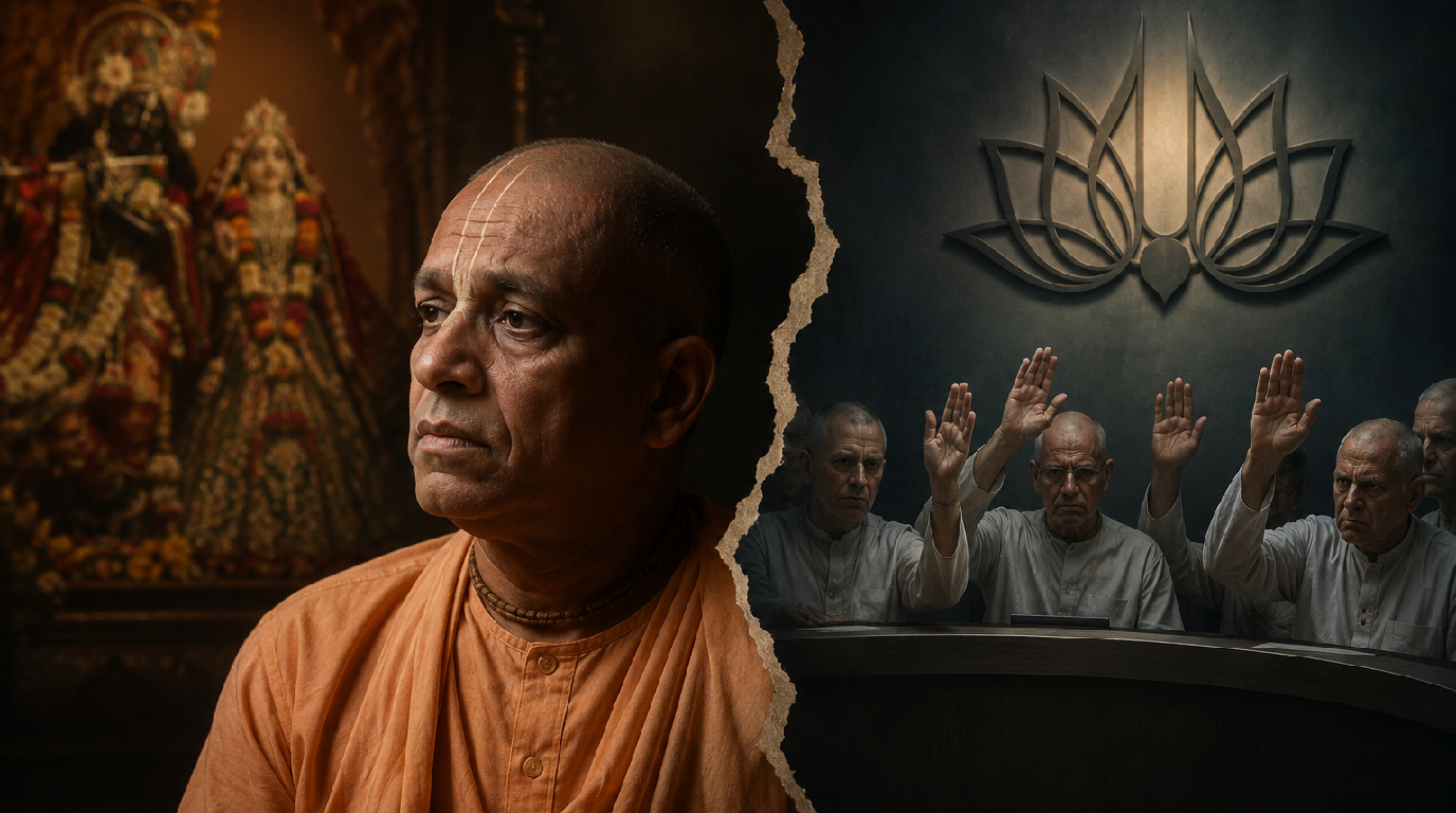 ইসকন সরিয়ে দিল রাধারমণ দাসকে