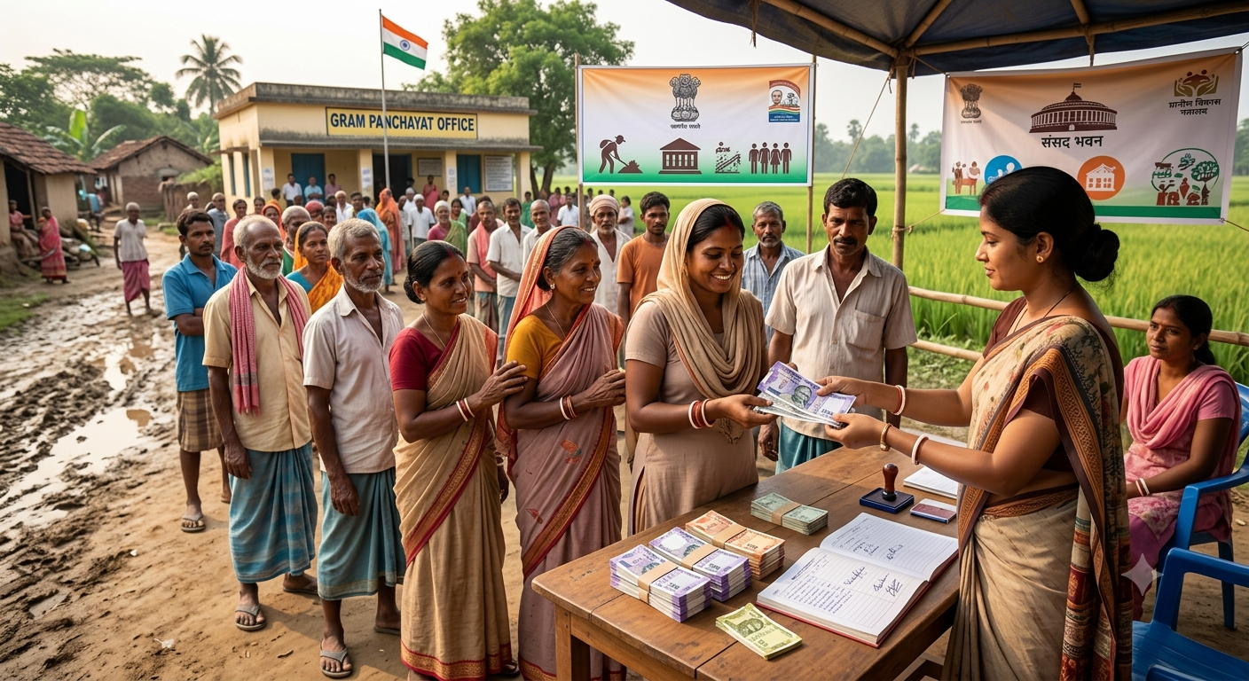 গ্রামীণ কর্মসংস্থানে নতুন মজুরি কাঠামো, দৈনিক ন্যূনতম ₹৩০০ নির্ধারণ করল কেন্দ্র