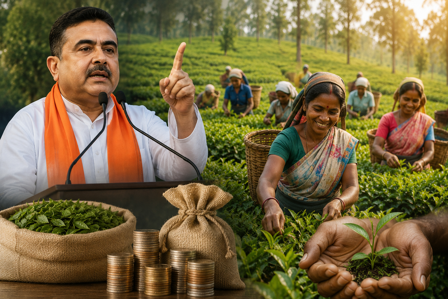 চা-শ্রমিকদের জন্য ৩১৩ কোটি টাকার বিশেষ প্যাকেজ