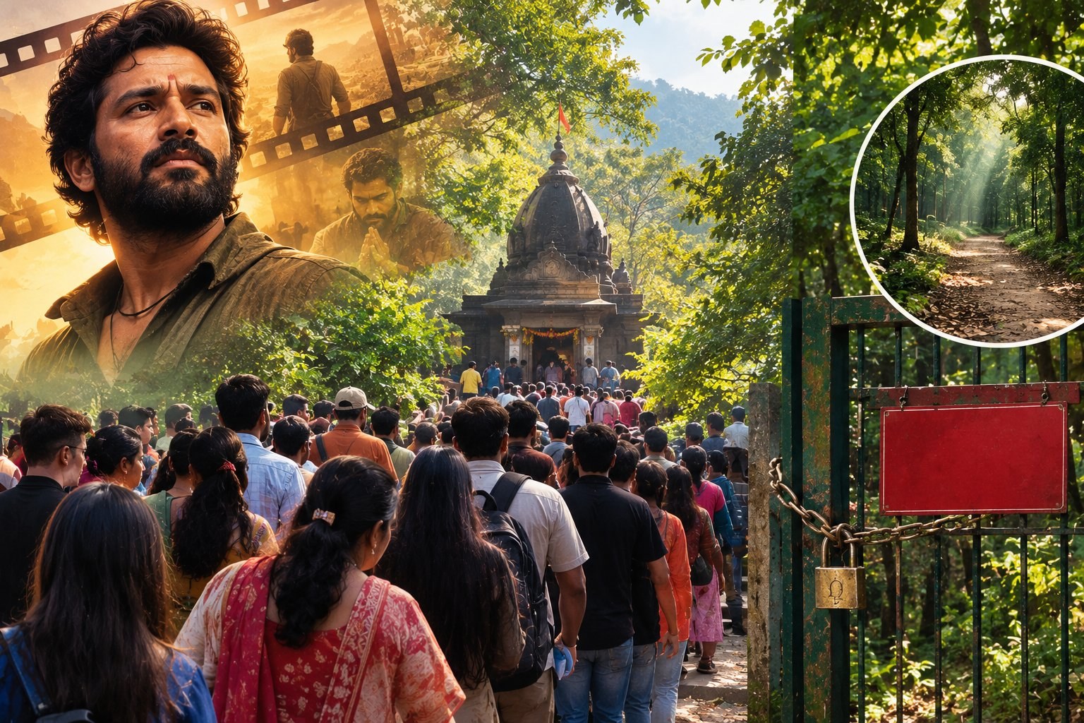 Superhit film draws crowds to Hasan's secluded temple, forest area temporarily closed, recommendation