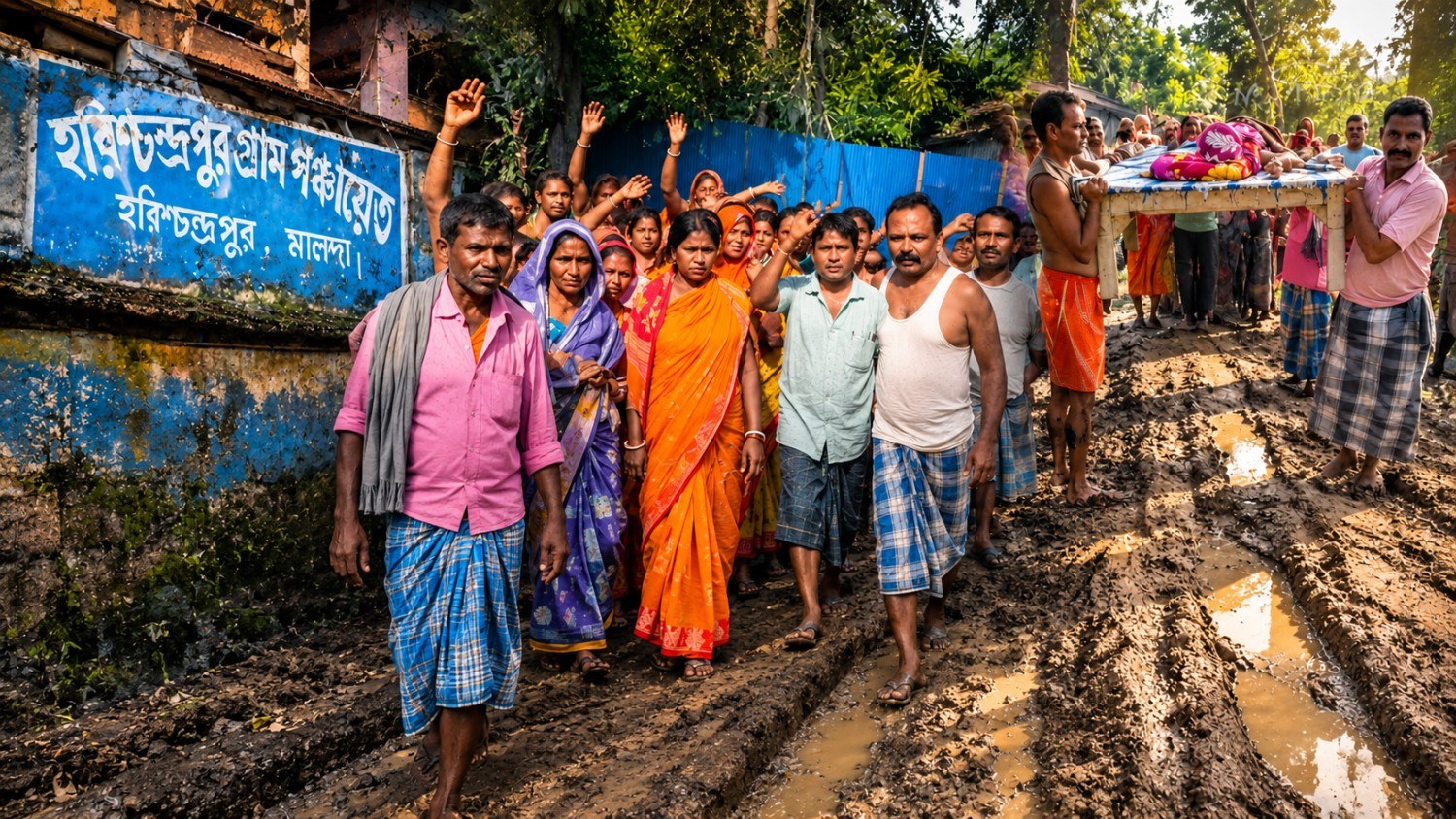 malda harishchandrapur road crisis