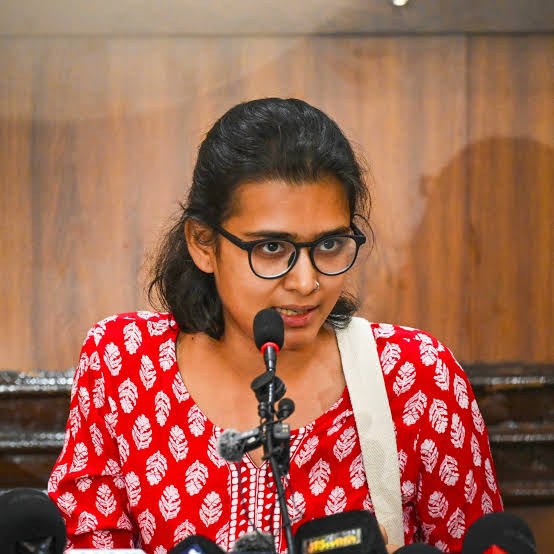 neha bora supports india block rally