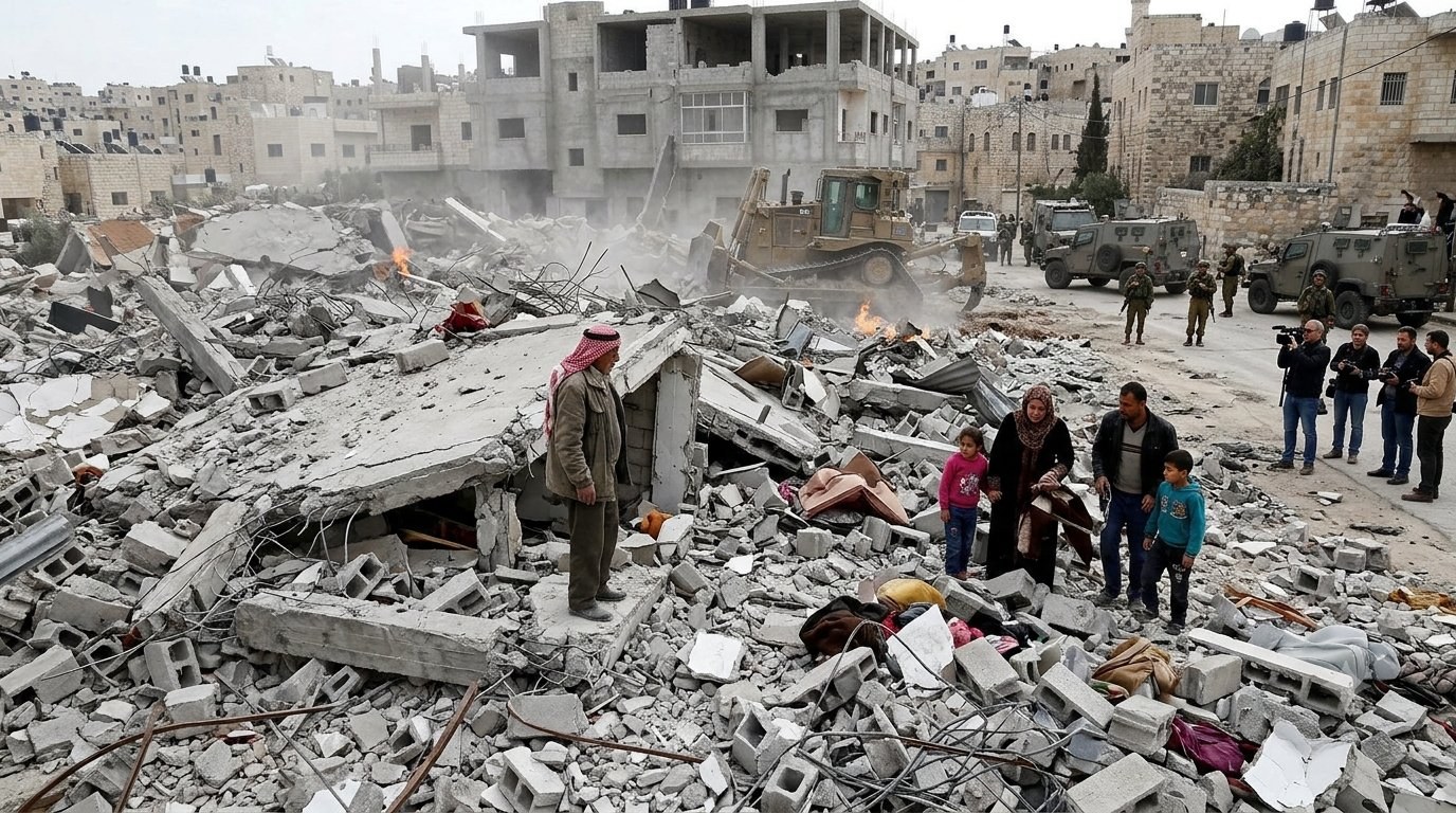 Israeli forces raze entire neighborhood in Hebron, displacing 1,500; 'collective punishment' alleged 
