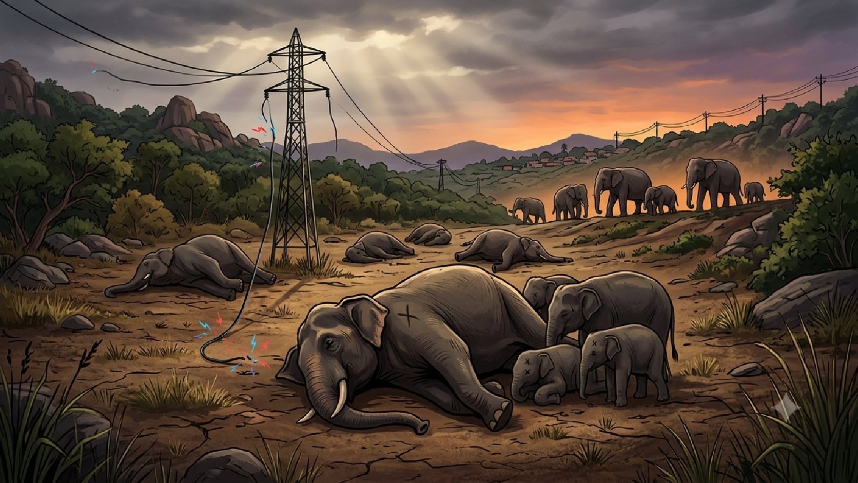 49 elephants have died in Chittoor, Andhra Pradesh, since 2015; 32 of them perished due to electrocution.