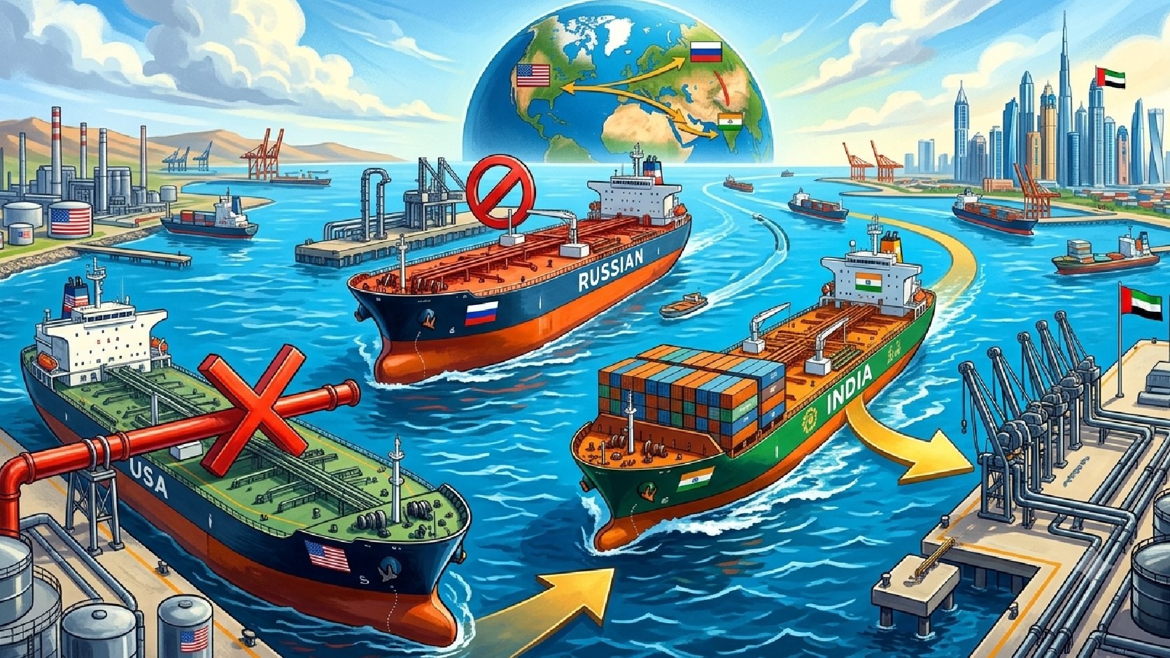 US oil imports drop to zero in September, with significant cuts from Russia as well; India turns towards the UAE.