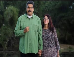 Nicol&aacute;s Maduro and Cilia Flores